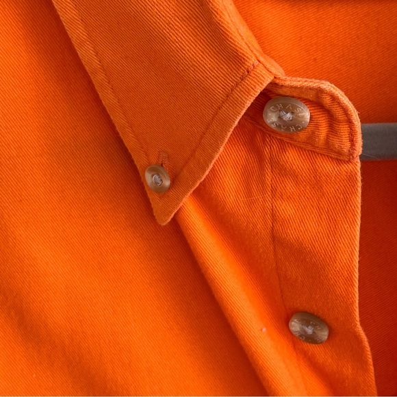 Tony Stewart Embroidered Men's Orange Button Down Short Sleeve Shirt XL NASCAR - Picture 7 of 10